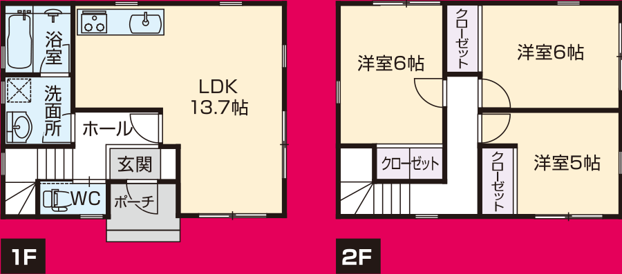 イラスト:3LDKの間取り